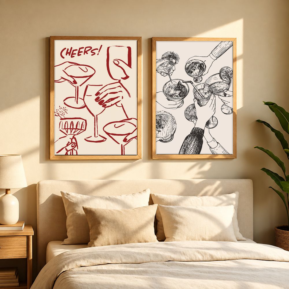 Set de cuadros decorativos que combinan