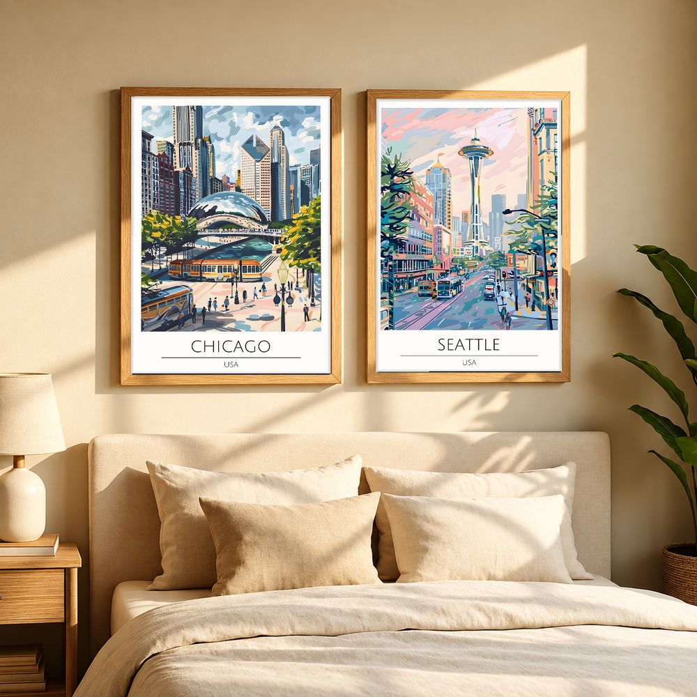 Set de cuadros decorativos que combinan