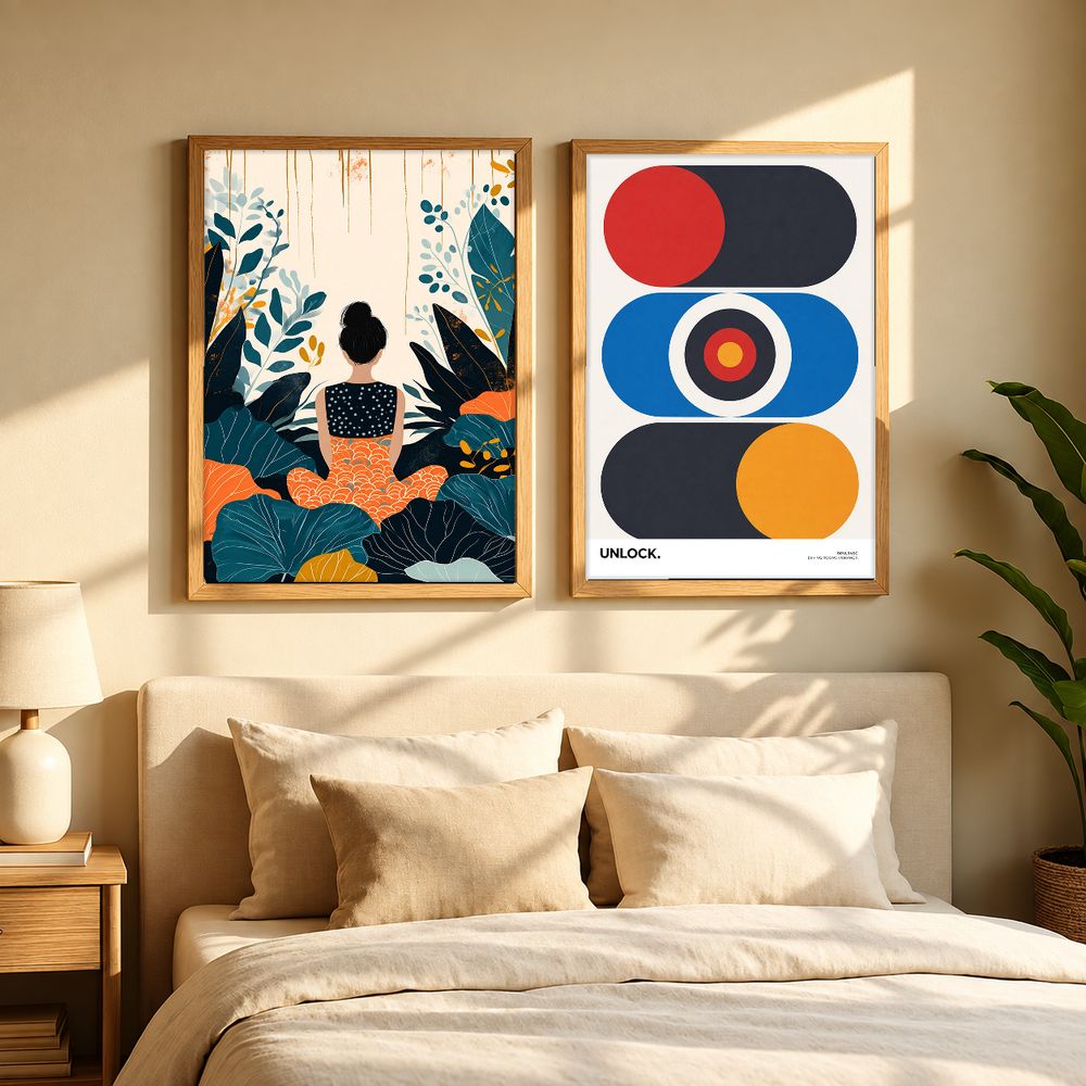 Set de 2 cuadros decorativos que combinan