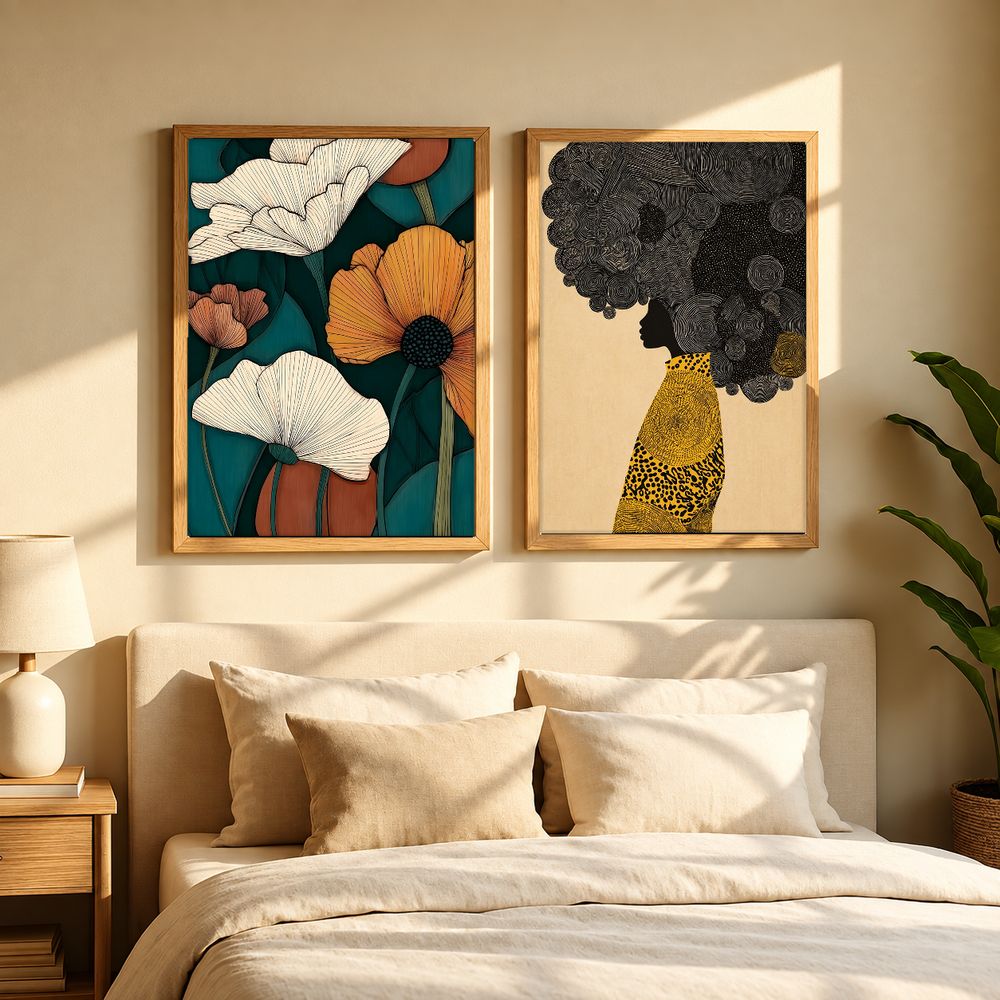 Set de 2 cuadros decorativos que combinan