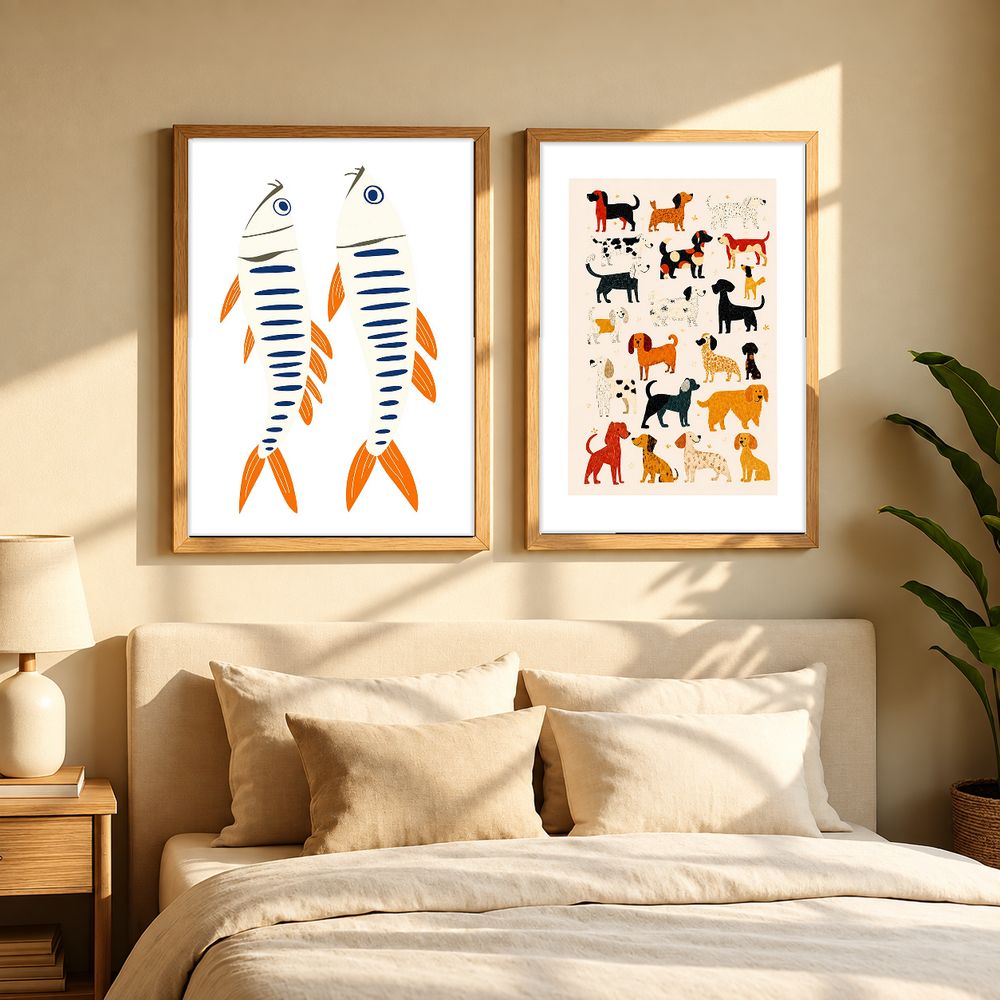 Set de 2 cuadros decorativos que combinan