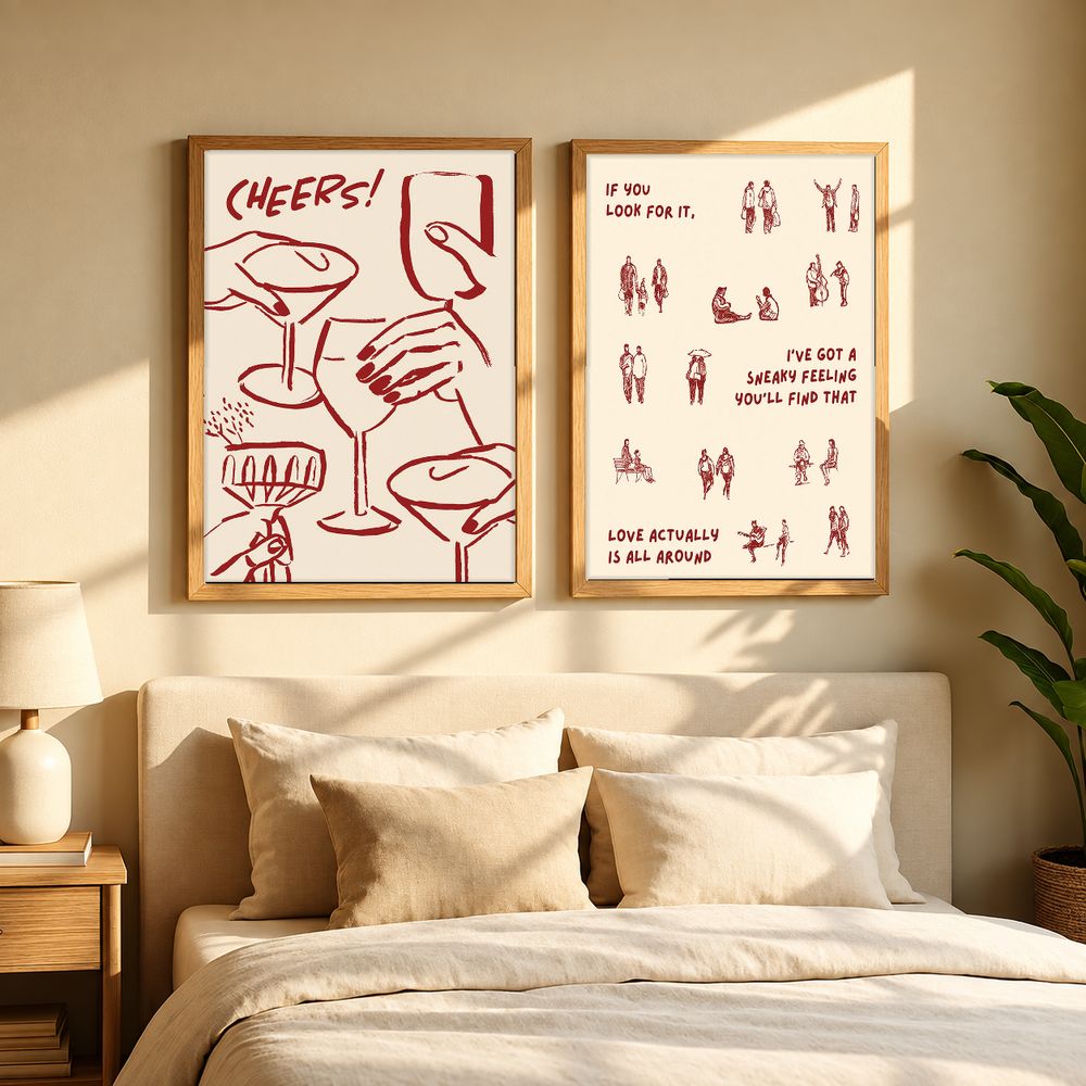 Set de 2 cuadros decorativos que combinan