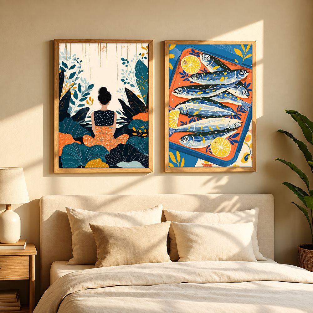 Set de 2 cuadros decorativos que combinan