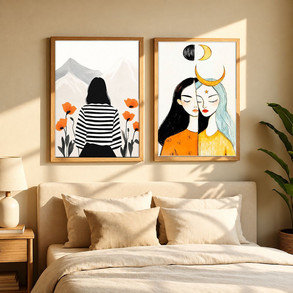 Set de cuadros decorativos que combinan