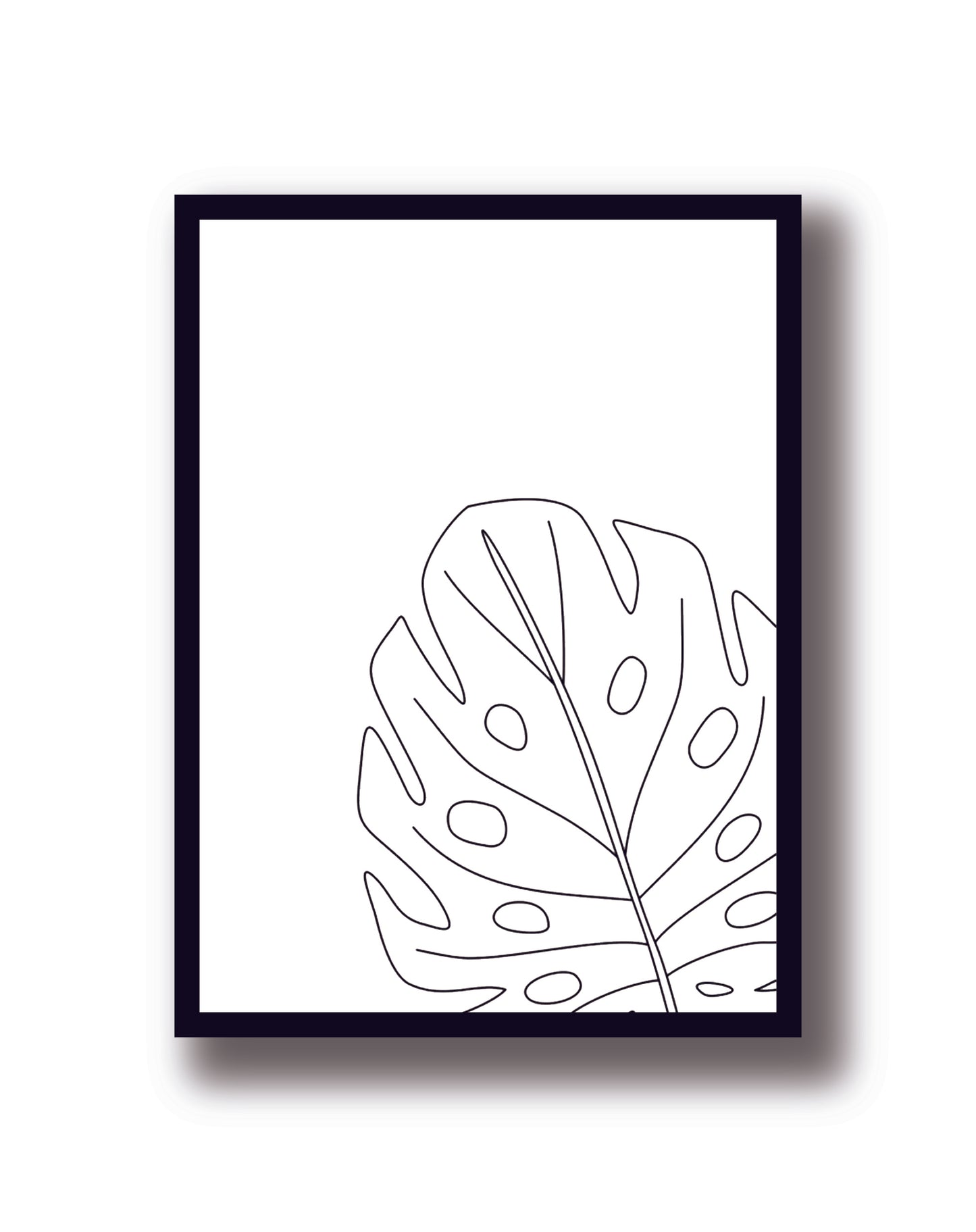 Cuadro Decorativo monstera, Hojas, Line
