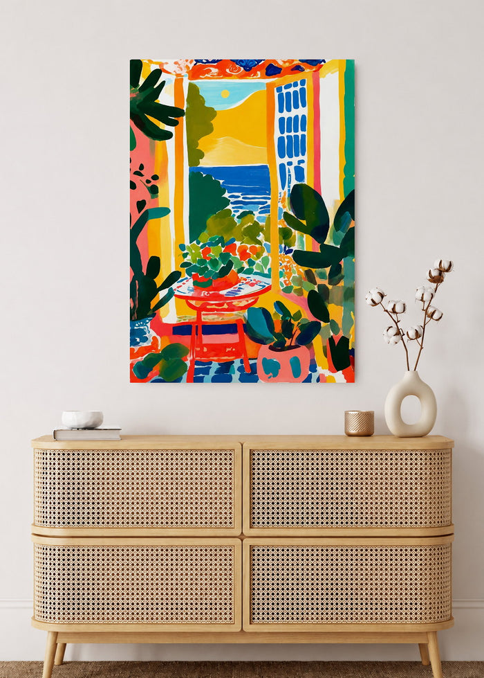 Cuadro Decorativo Mural Sin Marco 5mm - Abstracto Ventana Línea Colores VIII