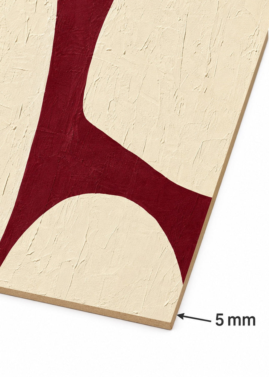 Detalle del canto de MDF de 5 mm
