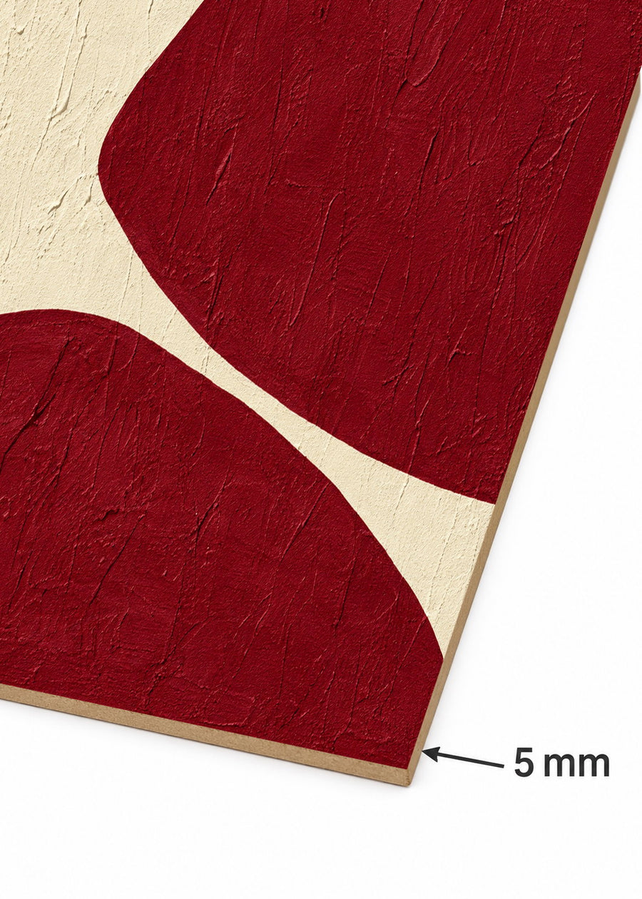 Detalle del canto de MDF de 5 mm