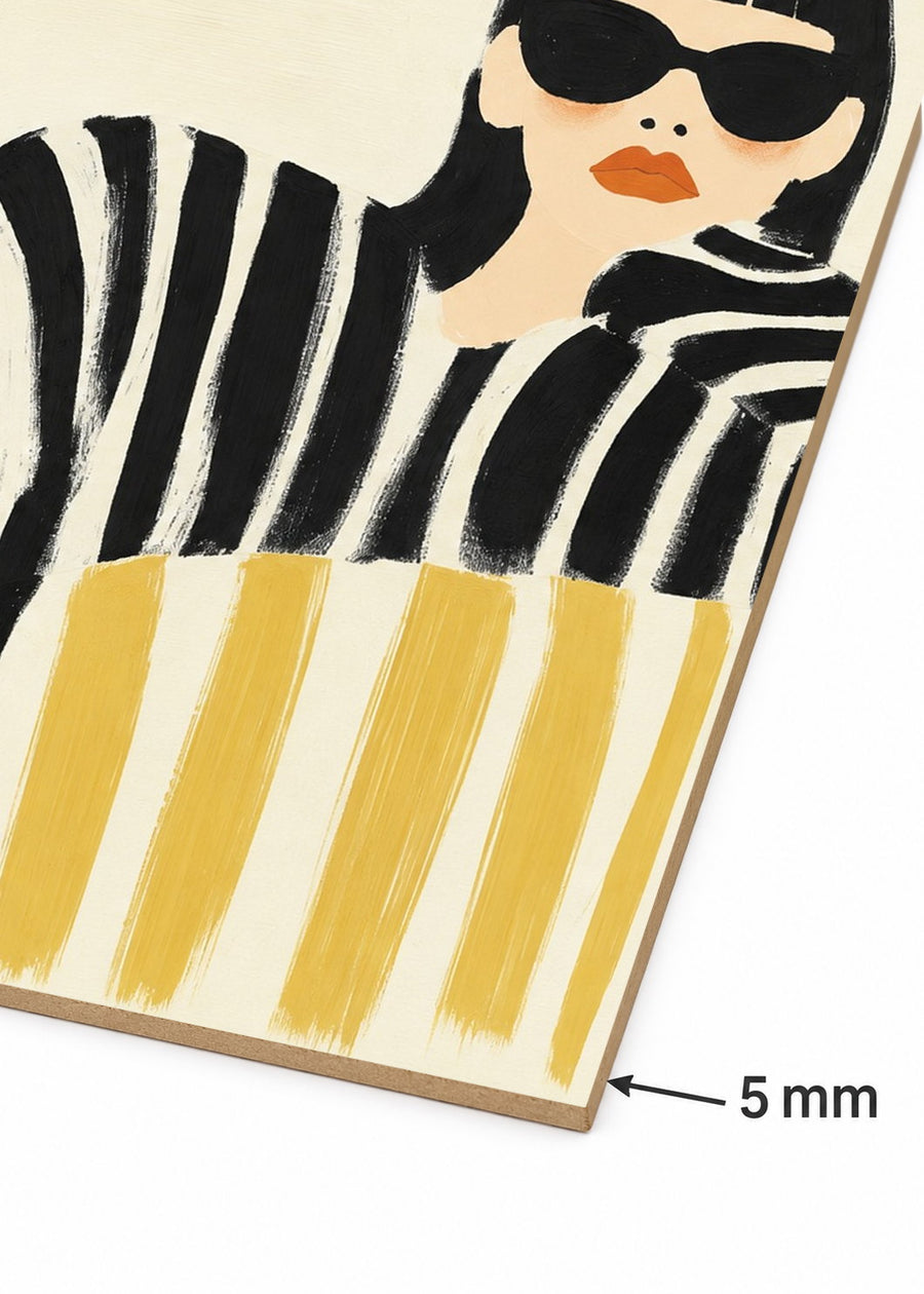 Detalle del canto de MDF de 5 mm