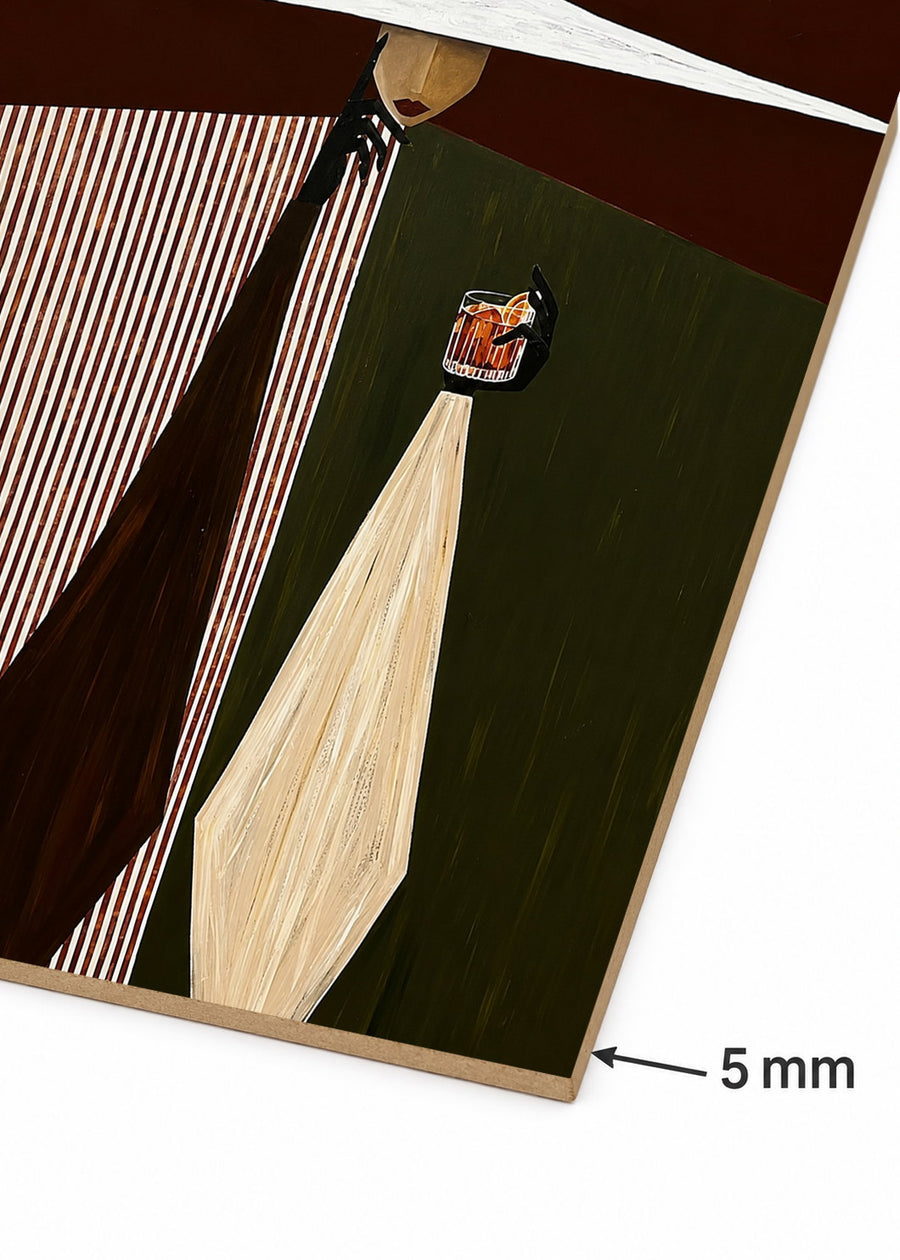 Detalle del canto de MDF de 5 mm