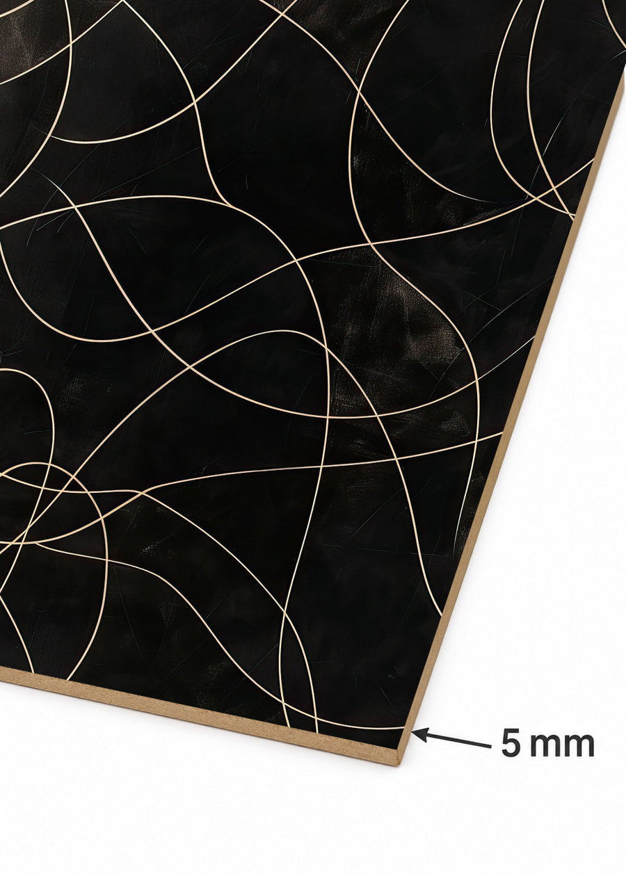 Detalle del canto de MDF de 5 mm