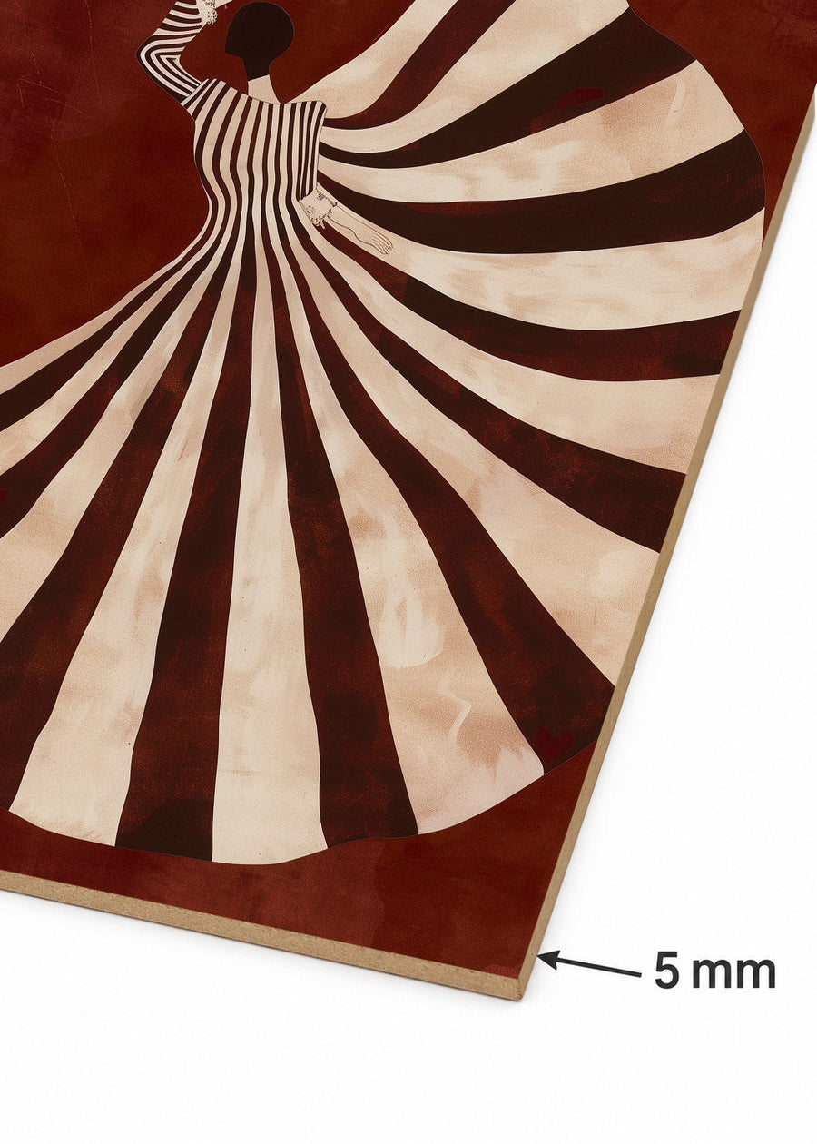 Detalle del canto de MDF de 5 mm