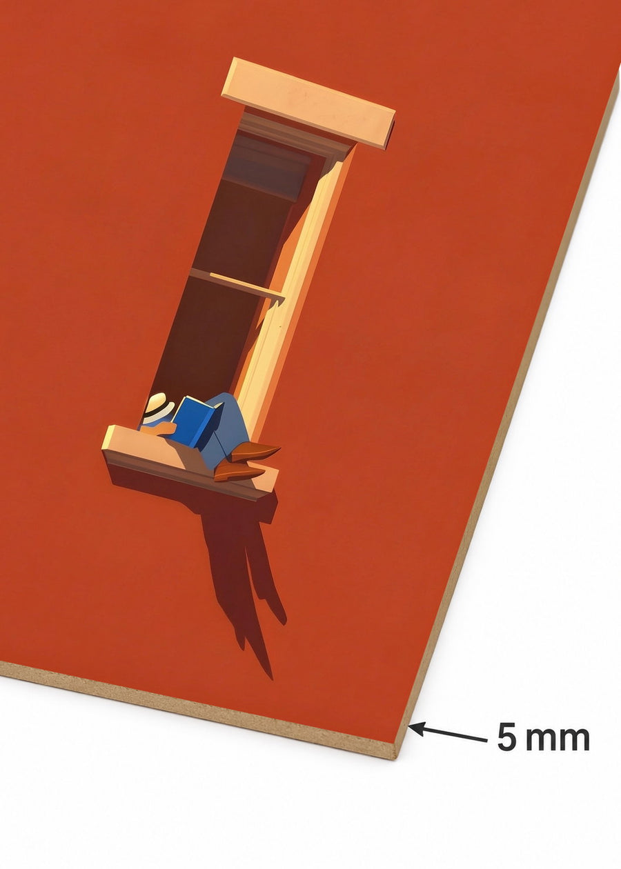 Detalle del canto de MDF de 5 mm