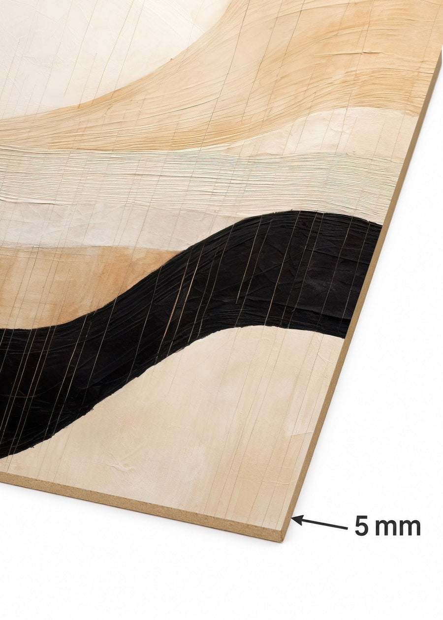 Detalle del canto de MDF de 5 mm