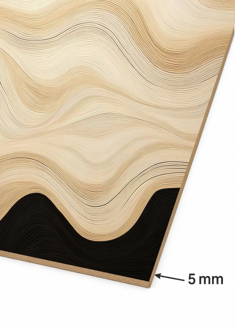 Detalle del canto de MDF de 5 mm