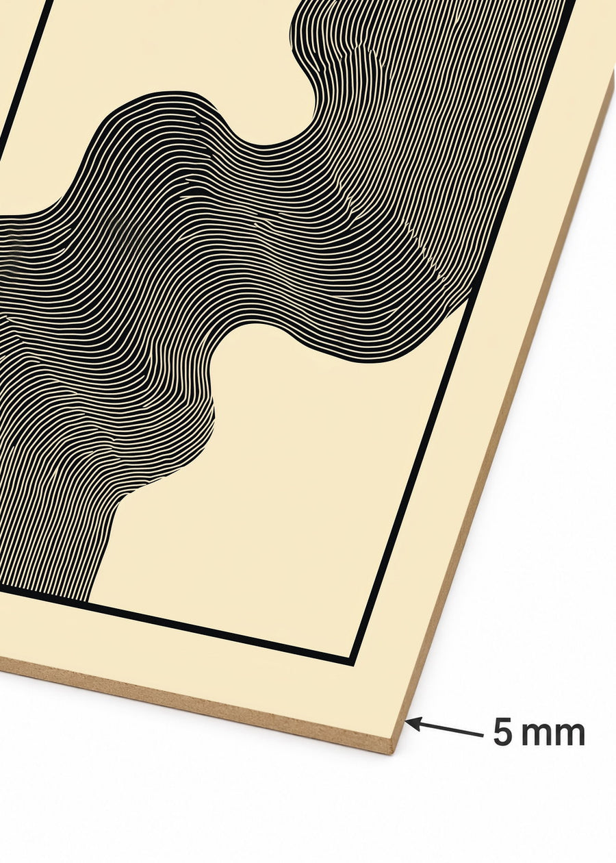 Detalle del canto de MDF de 5 mm