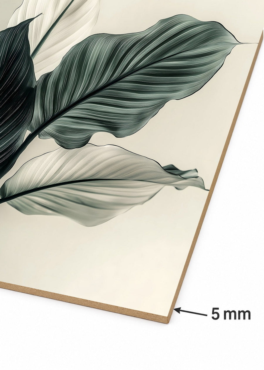 Detalle del canto de MDF de 5 mm