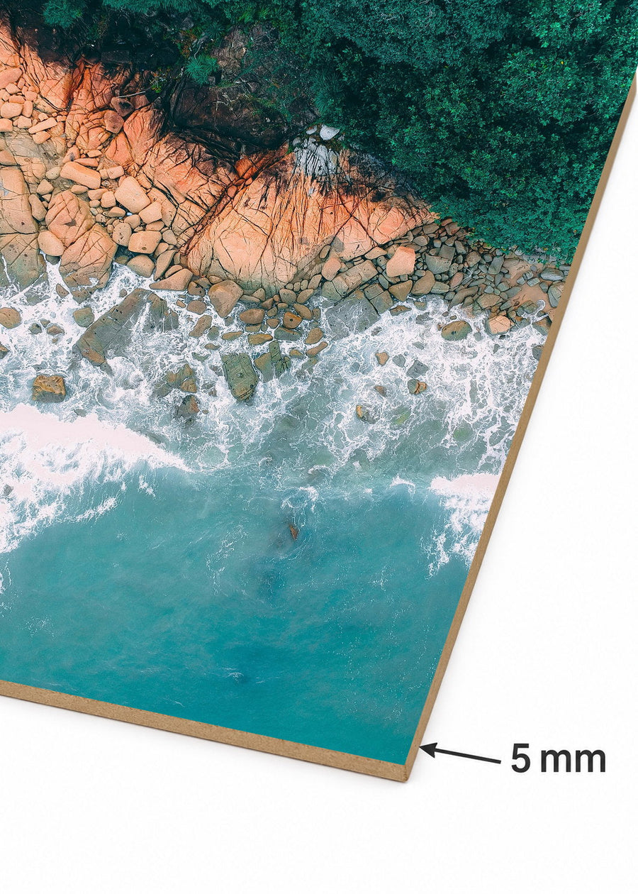 Detalle del canto de MDF de 5 mm