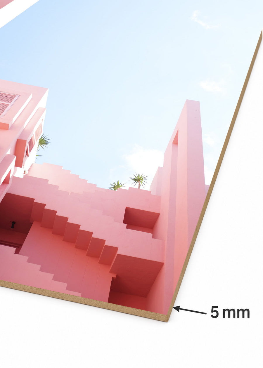 Detalle del canto de MDF de 5 mm