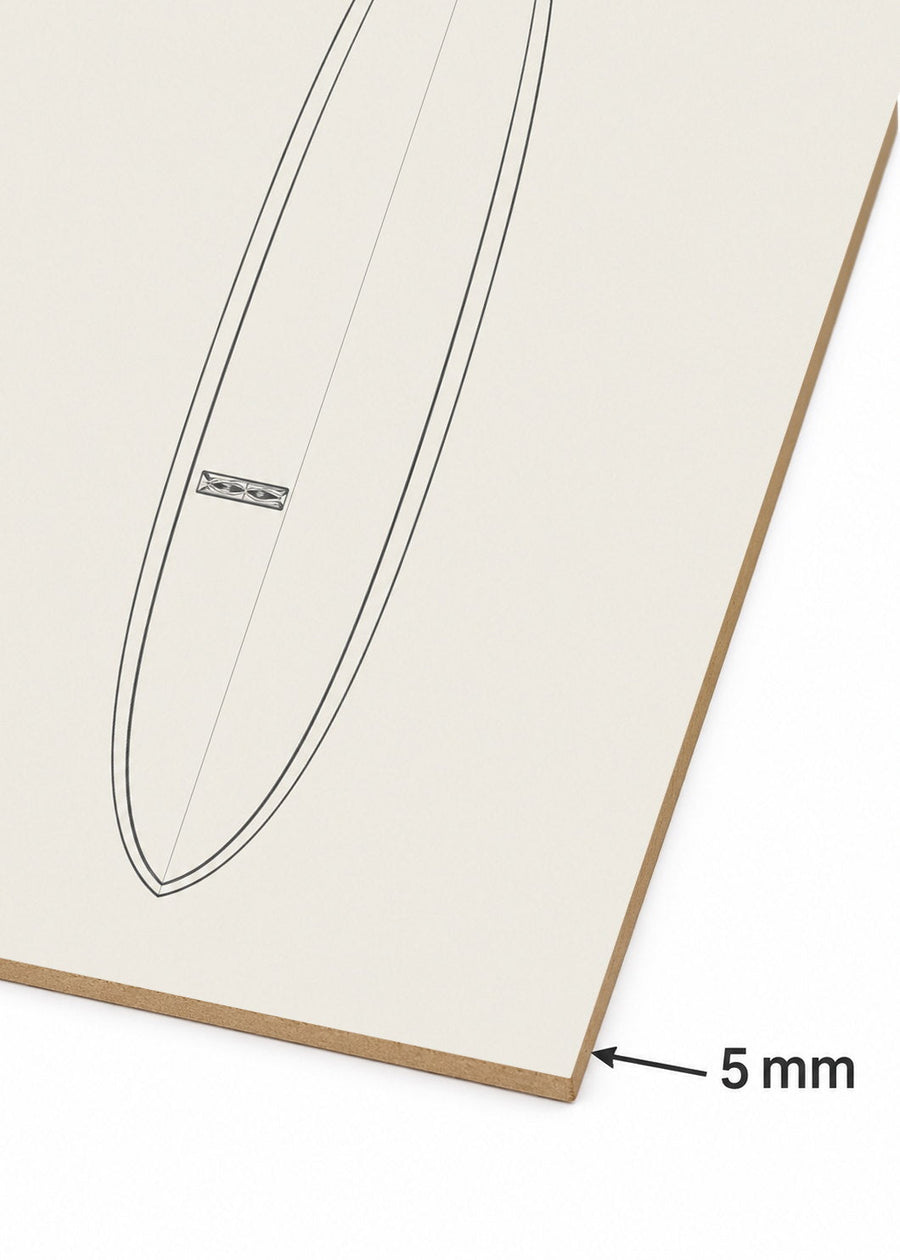 Detalle del canto de MDF de 5 mm