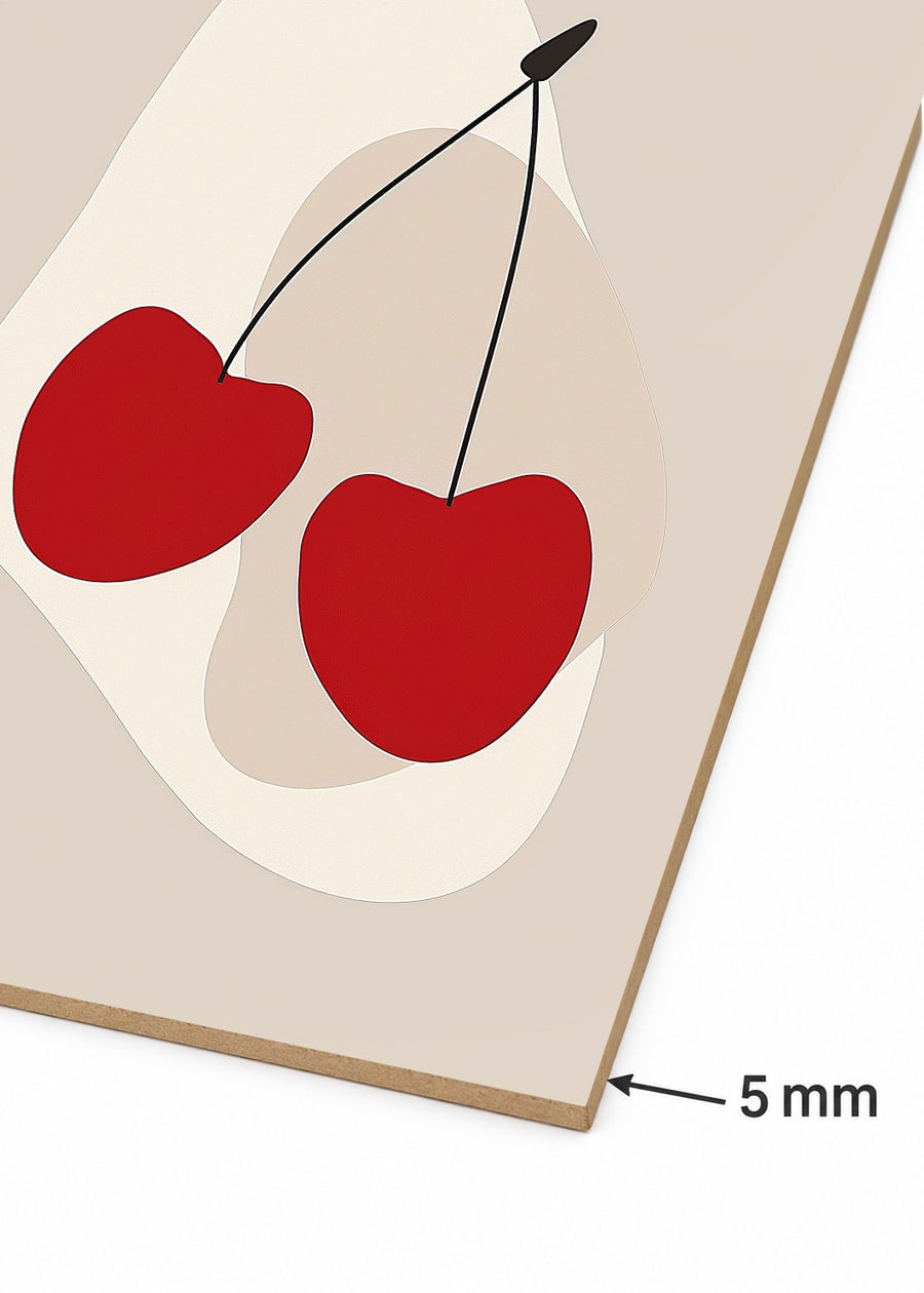 Detalle del canto de MDF de 5 mm