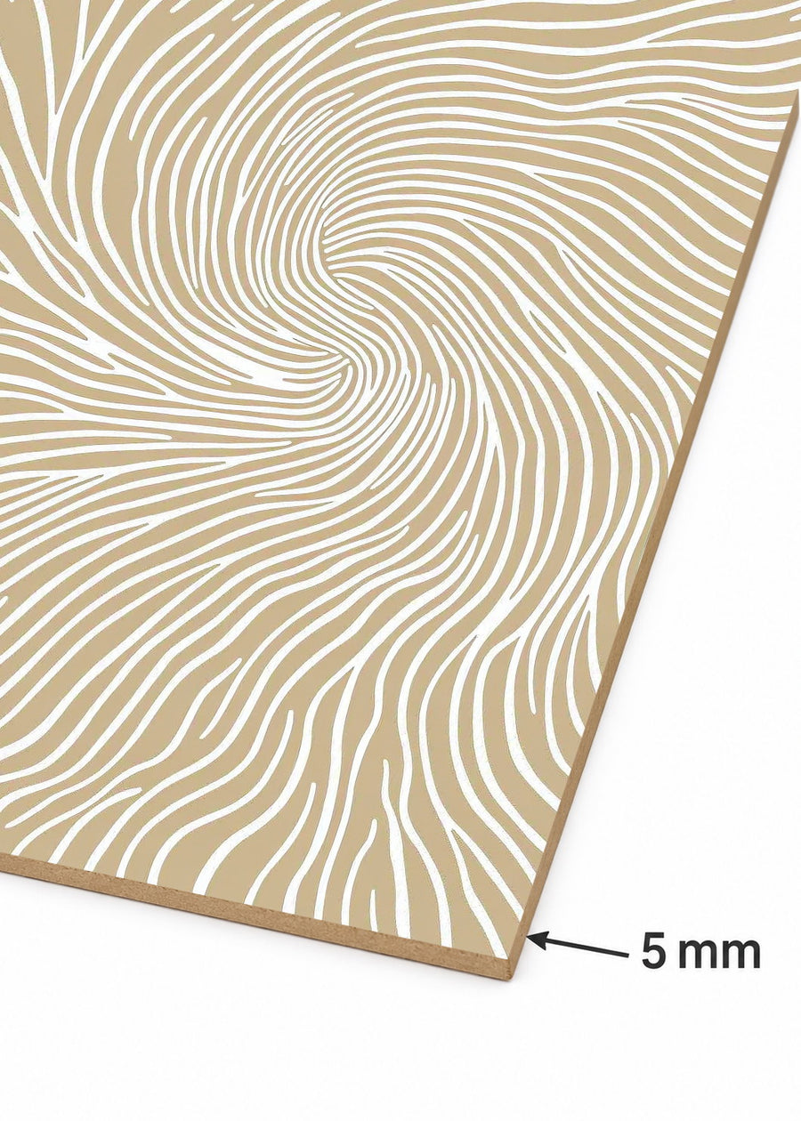 Detalle del canto de MDF de 5 mm