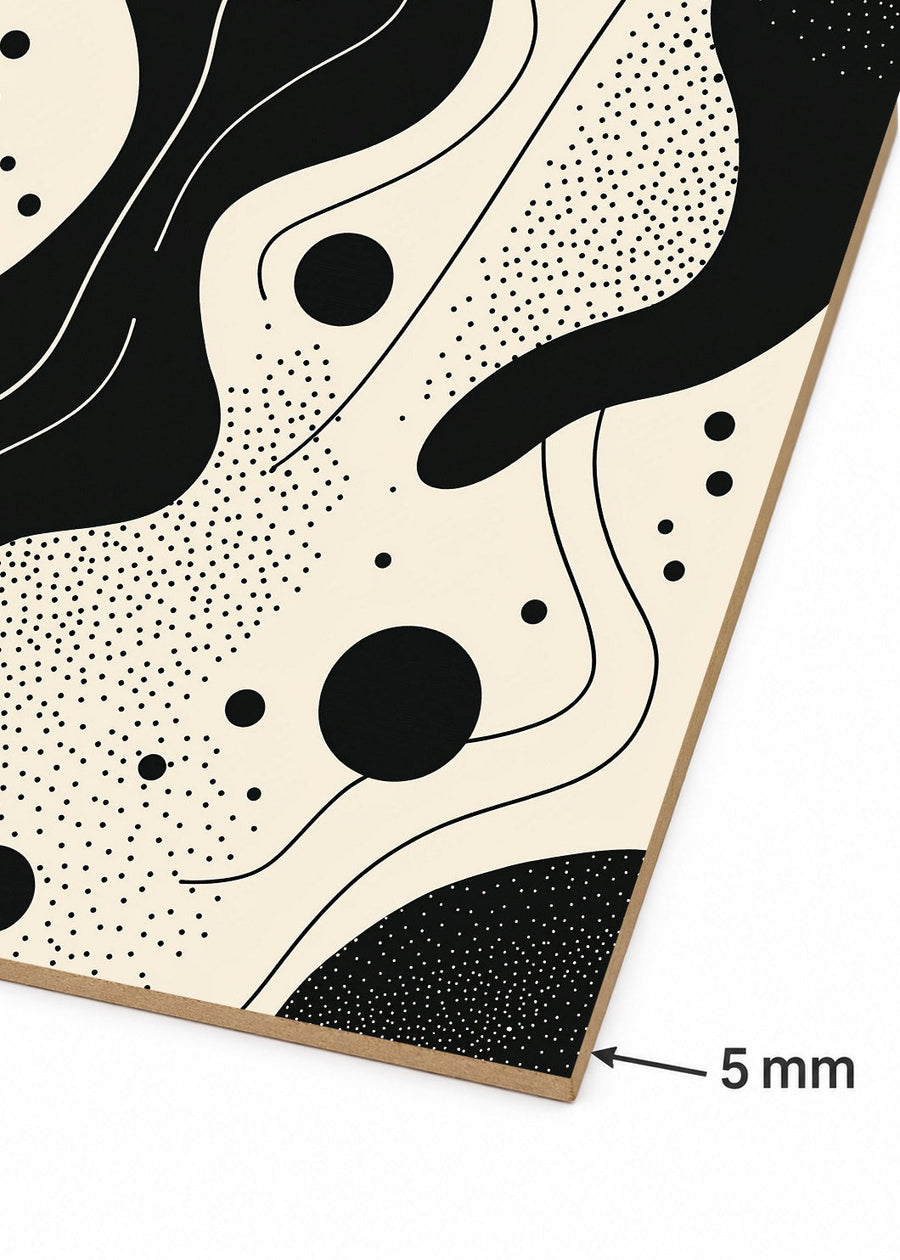 Detalle del canto de MDF de 5 mm