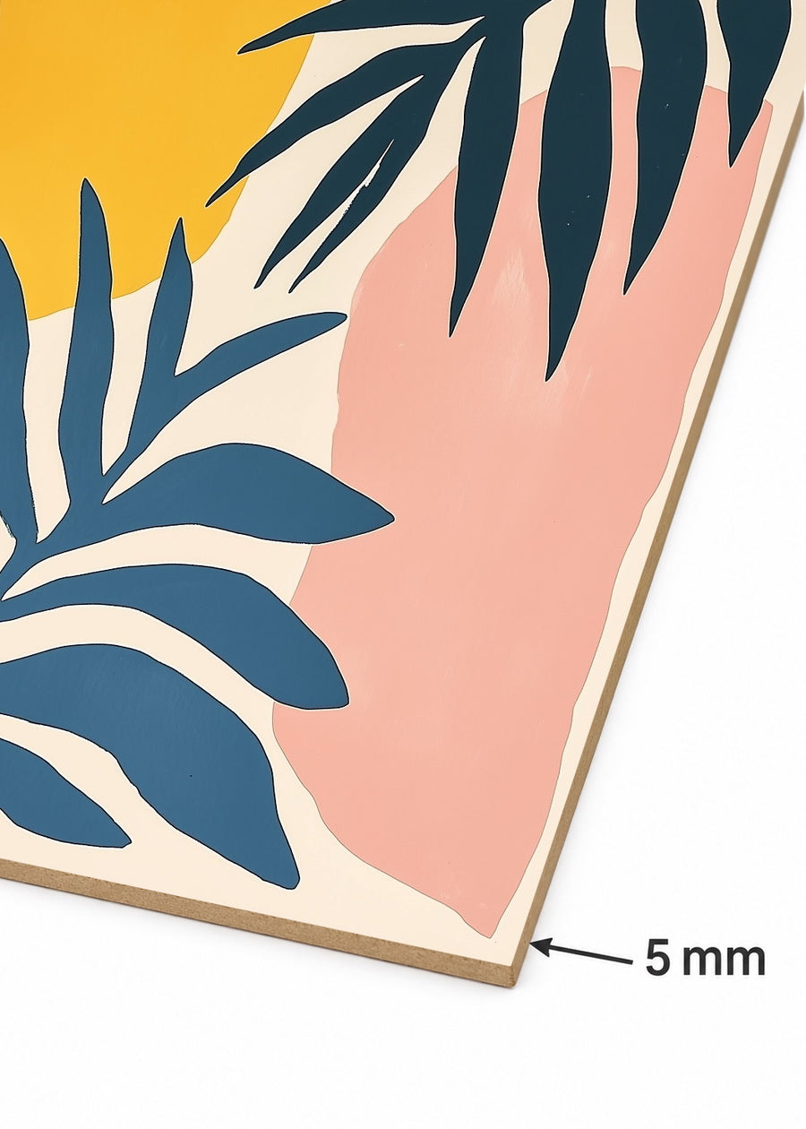 Detalle del canto de MDF de 5 mm