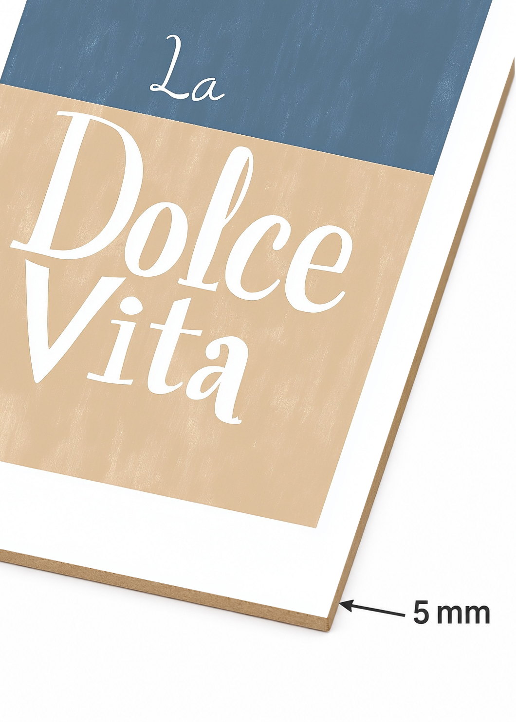 Cuadro Decorativo Mural Sin Marco 5mm - Trendy, La Dolce Vita Azul Beige