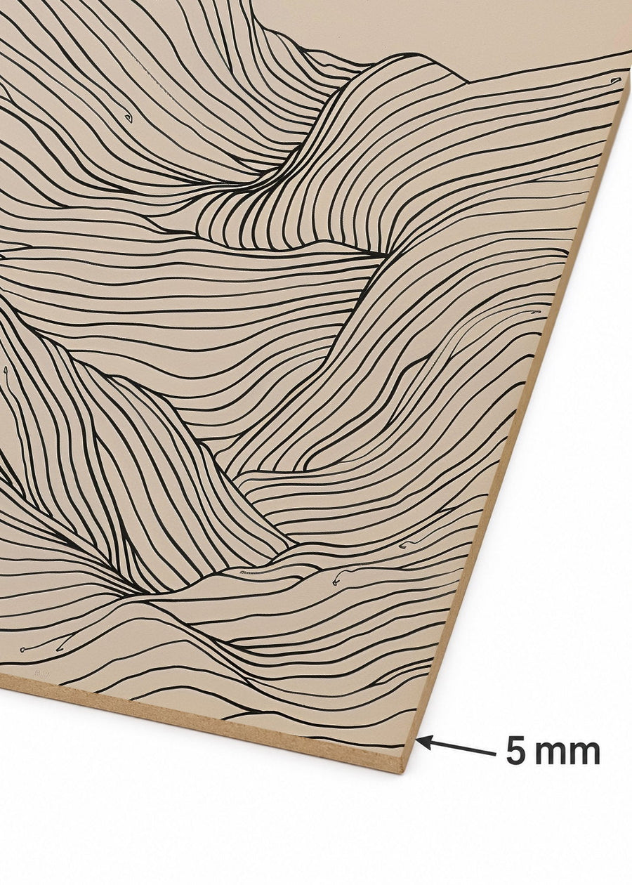 Detalle del canto de MDF de 5 mm