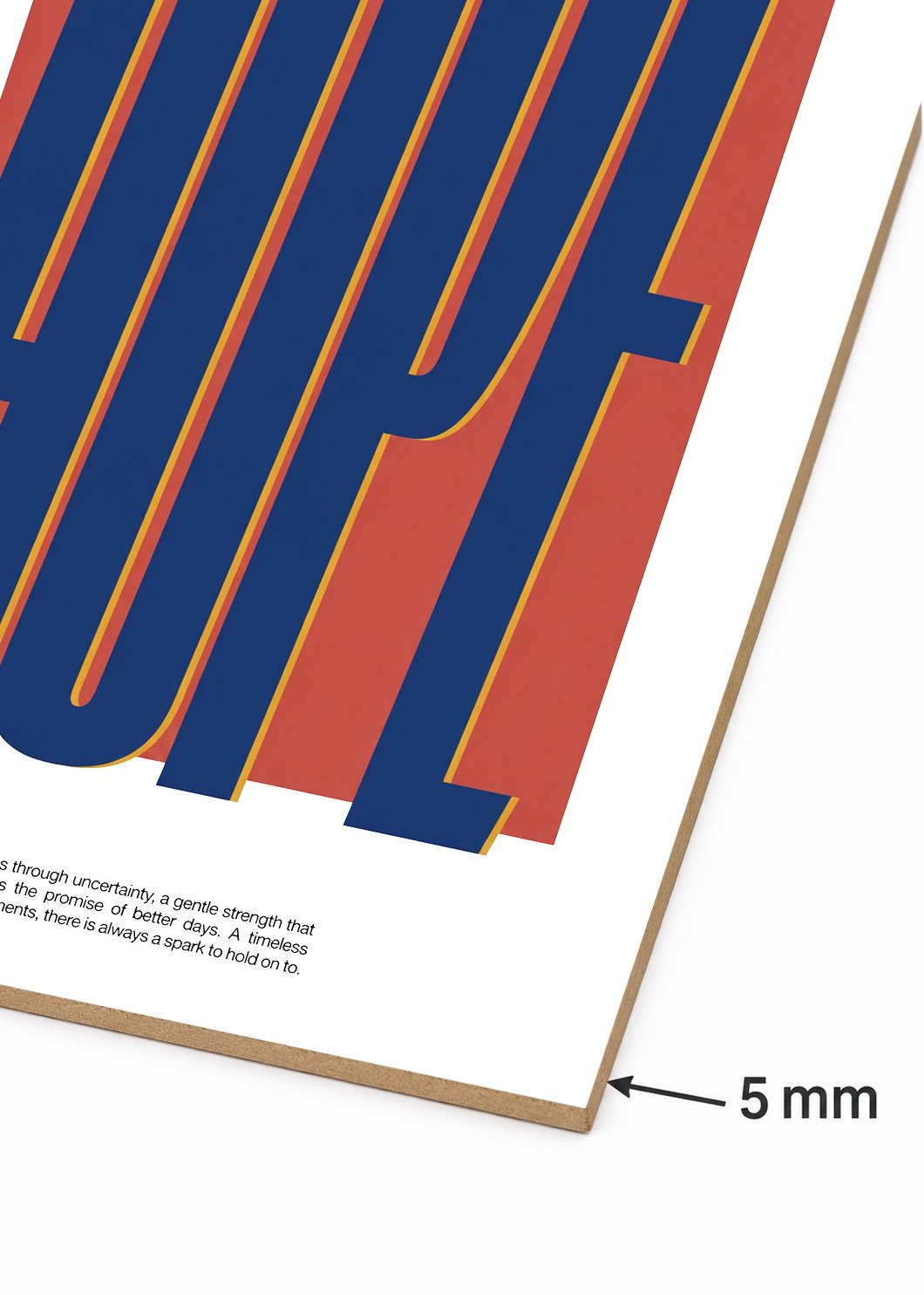 Cuadro Decorativo Mural Sin Marco 5mm - Typography, Hope