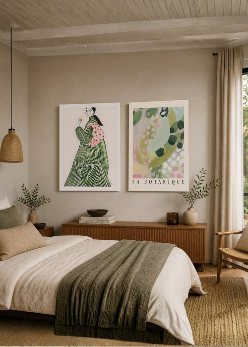 Set x2 Cuadros Decorativos Mural Sin Marco 5mm - Botánicos, Plantas, Botanic Vibes XXXII