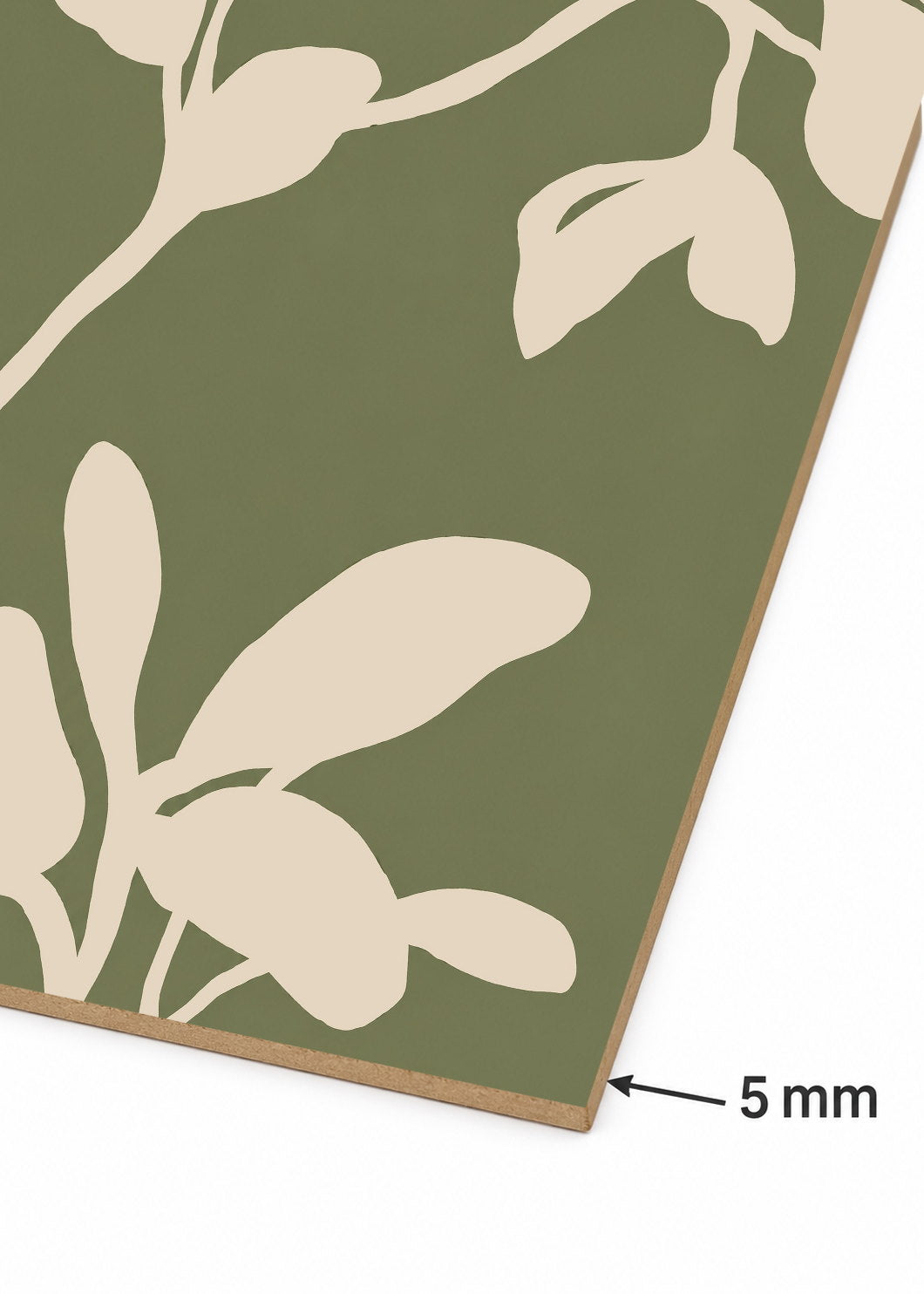 Set x2 Cuadros Decorativos Mural Sin Marco 5mm - Diseños Botánico Flores Verde Salvia