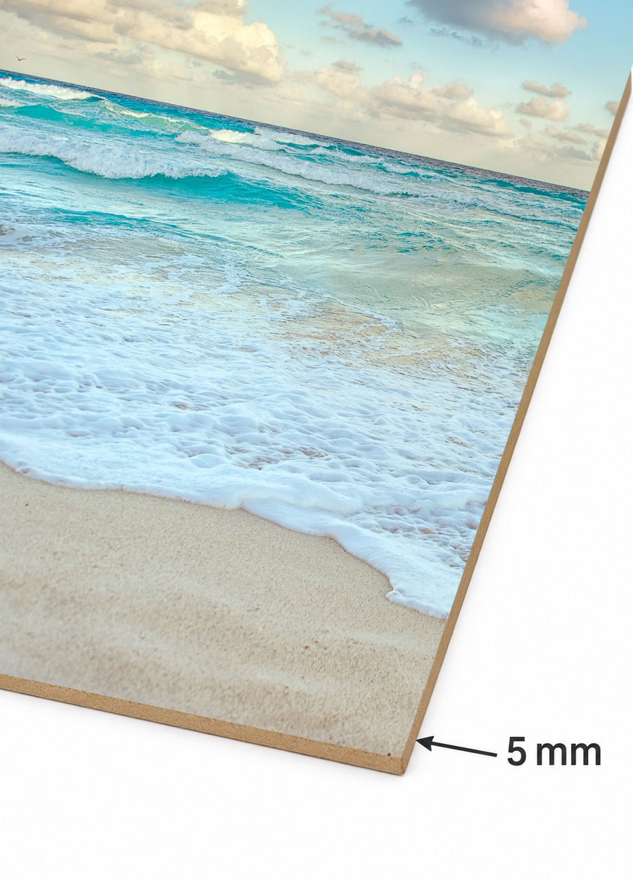 Detalle del canto de MDF de 5 mm