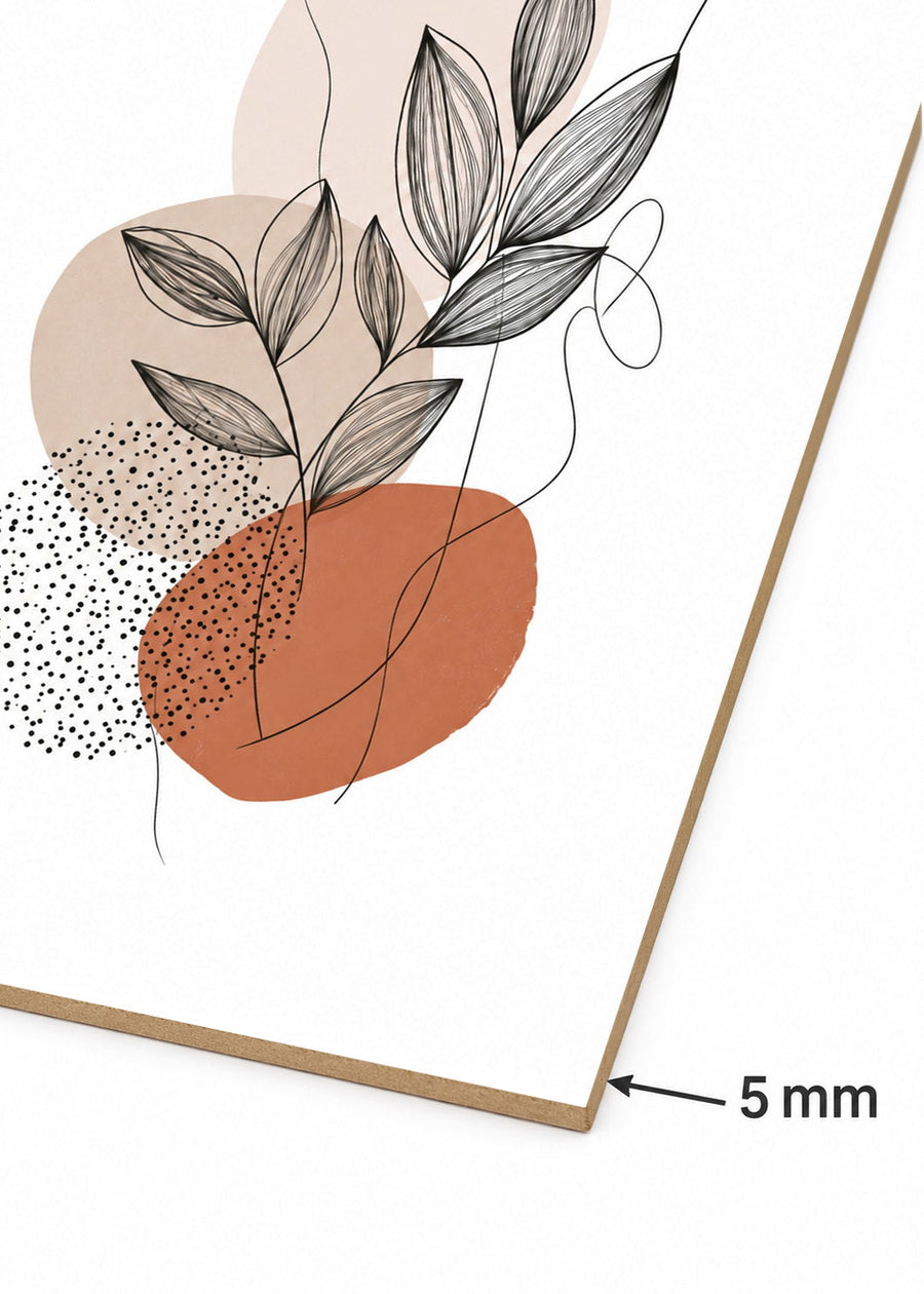 Detalle del canto de MDF de 5 mm