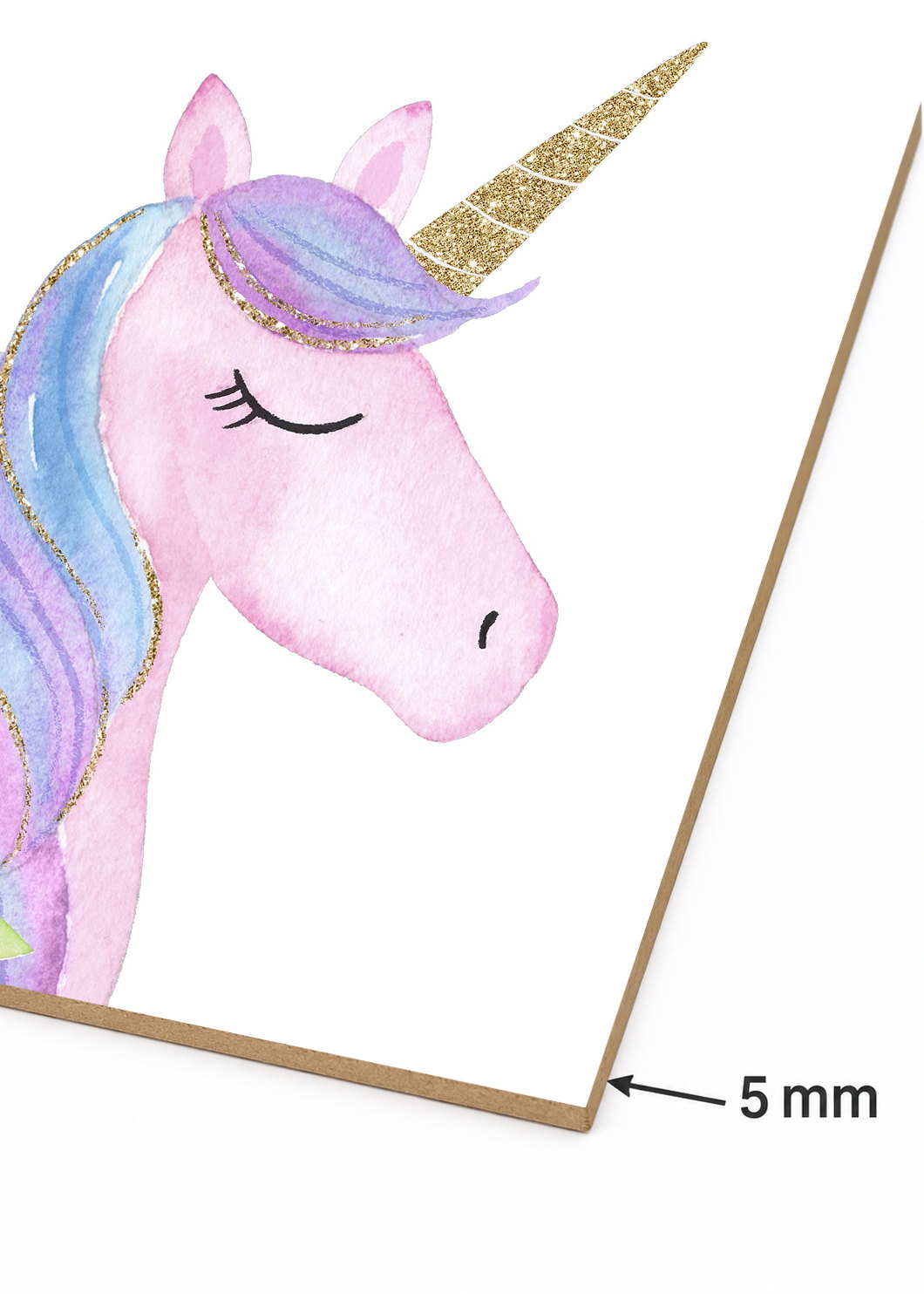 Set x3 Cuadros Decorativos Mural Sin Marco 5mm - infantiles UNICORNIOS