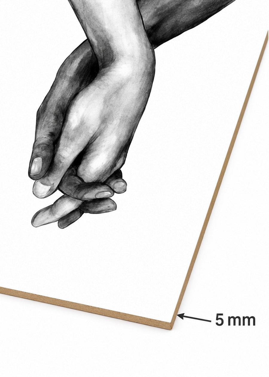 Detalle del canto de MDF de 5 mm
