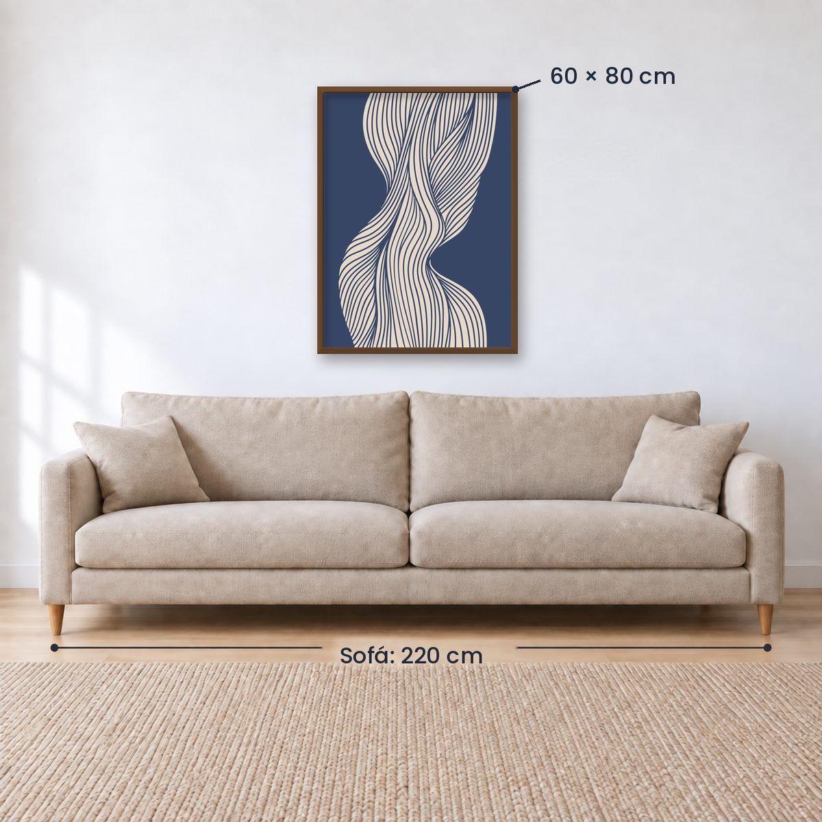 Cuadro Decorativo Azul como el mar AZUL II