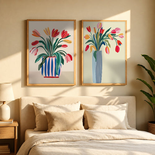 Set x2 Cuadros Botánicos, Plantas, Botanic Vibes XXX