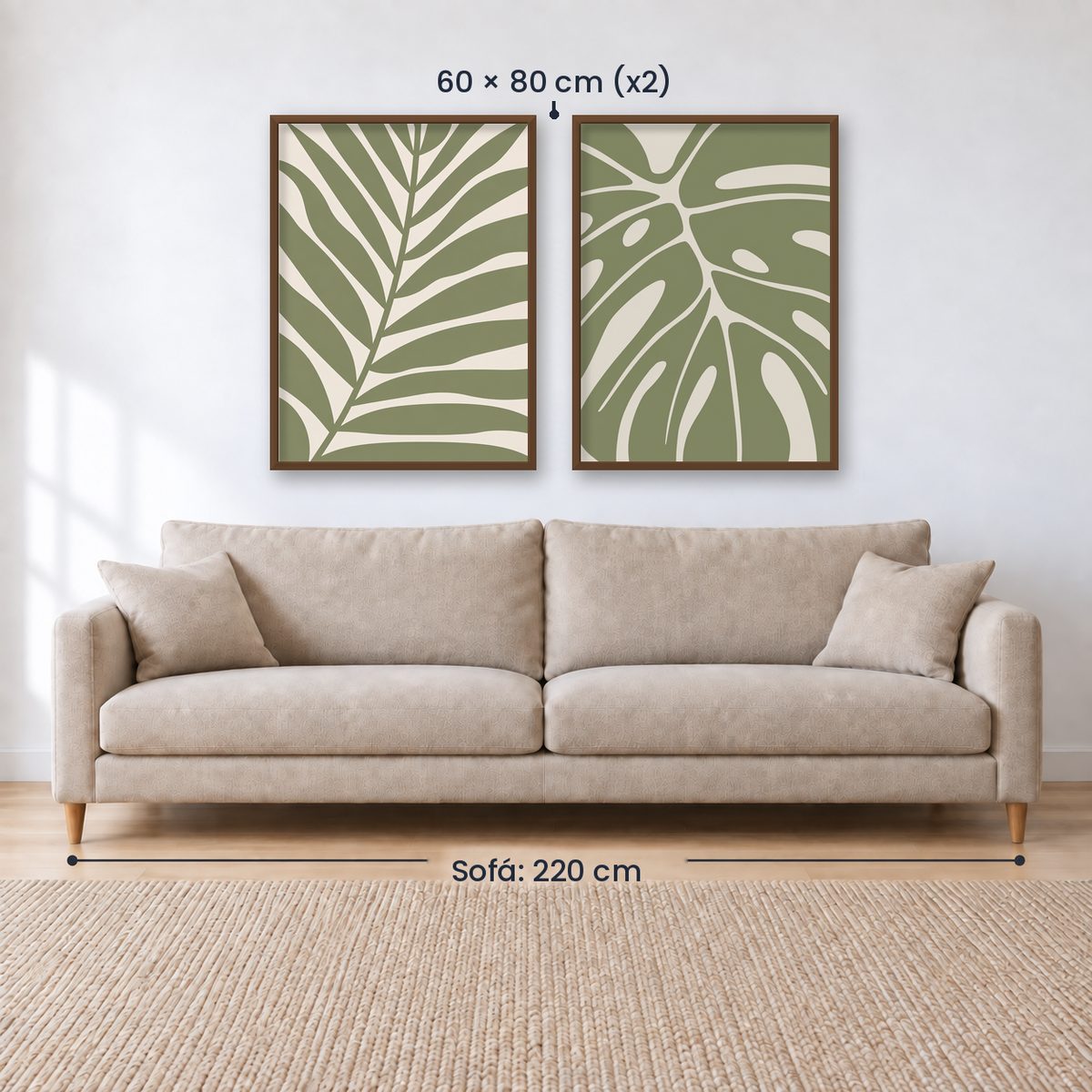 Set x2 Cuadros Botánicos, Plantas, Botanic Vibes XXXIII