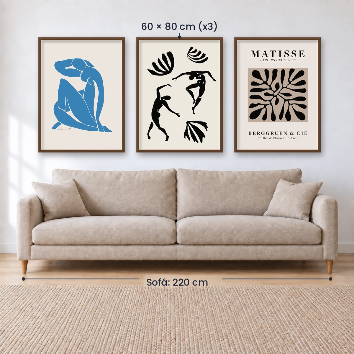 Set x3 Cuadros Decorativos de Matisse