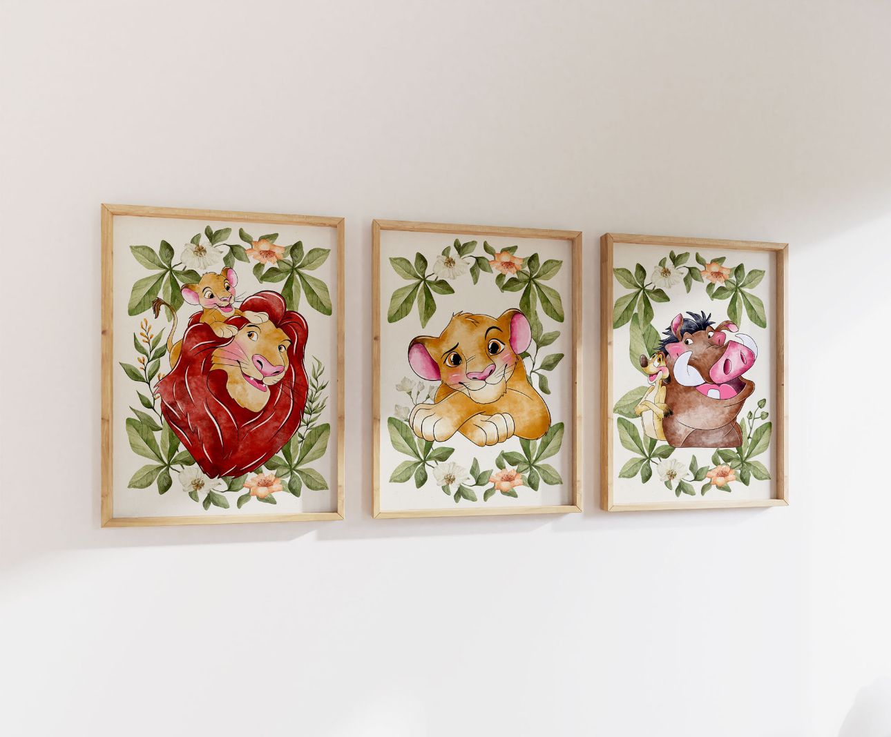 Set x3 Cuadros, kids, infantil, Rey león