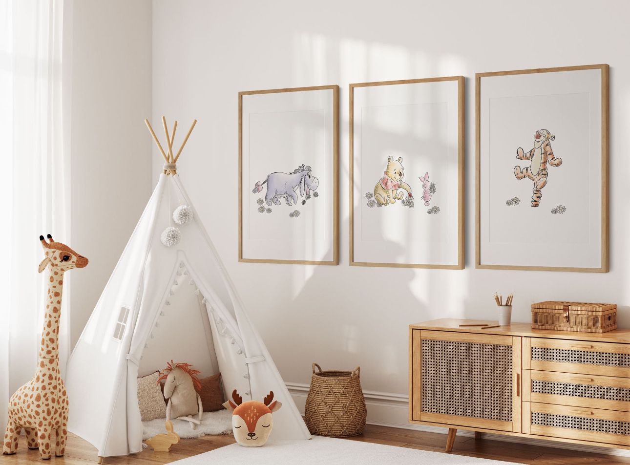 Set x3 Cuadros, kids, infantil, Winnie Pooh