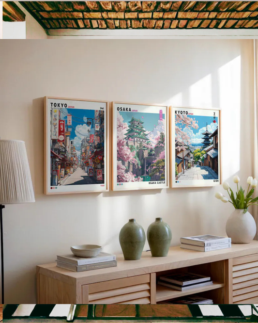 Cuadros Japandi en Uruguay: minimalismo cálido para un hogar moderno