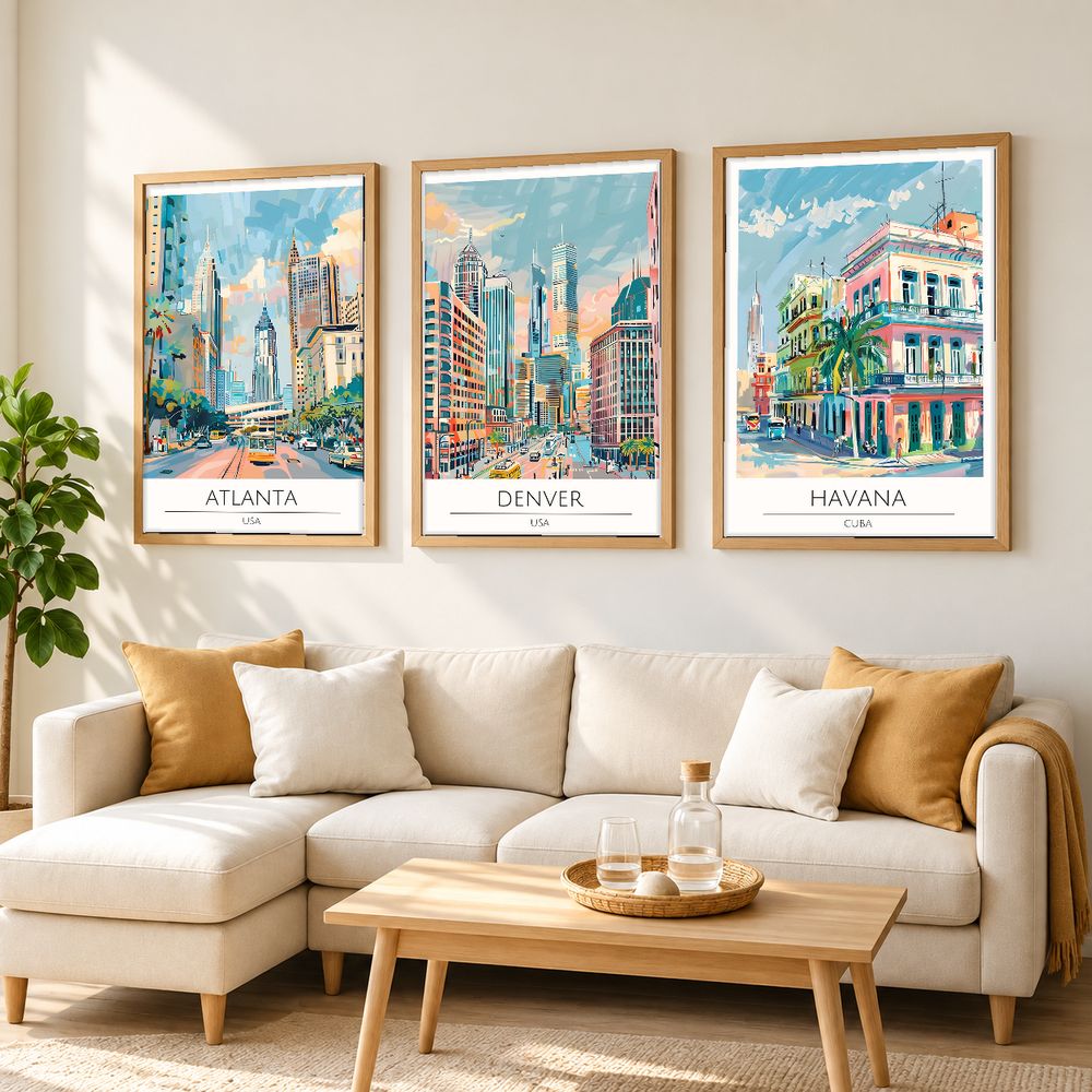Set de cuadros decorativos que combinan
