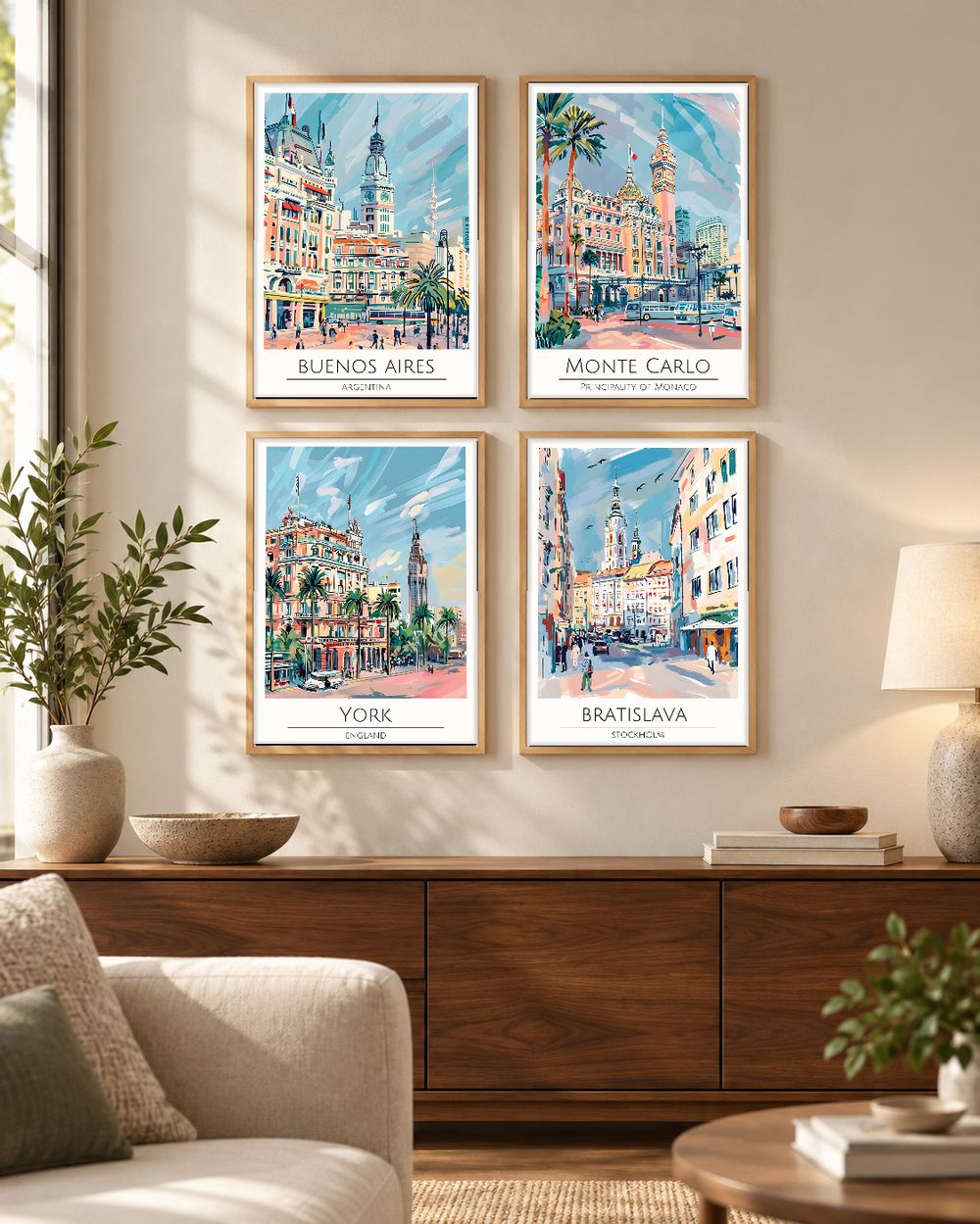 Set de cuadros decorativos que combinan