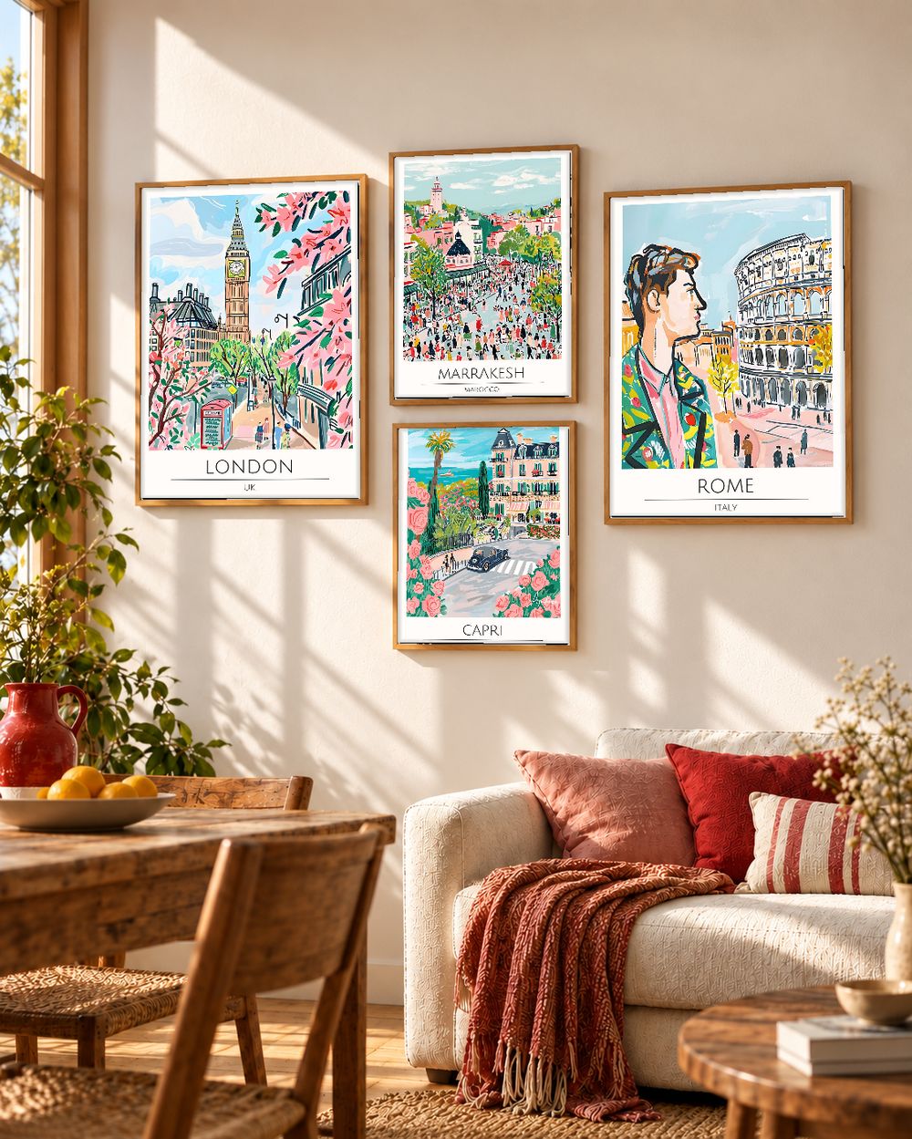 Set de cuadros decorativos que combinan