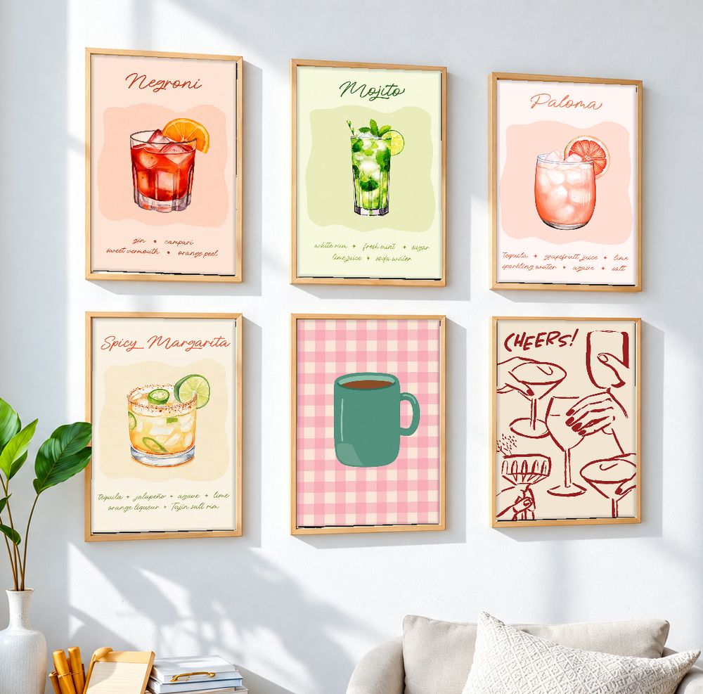 Set de cuadros decorativos que combinan