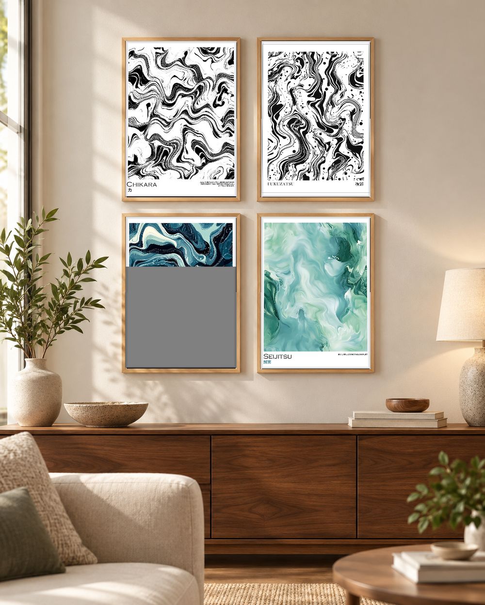 Set de cuadros decorativos que combinan