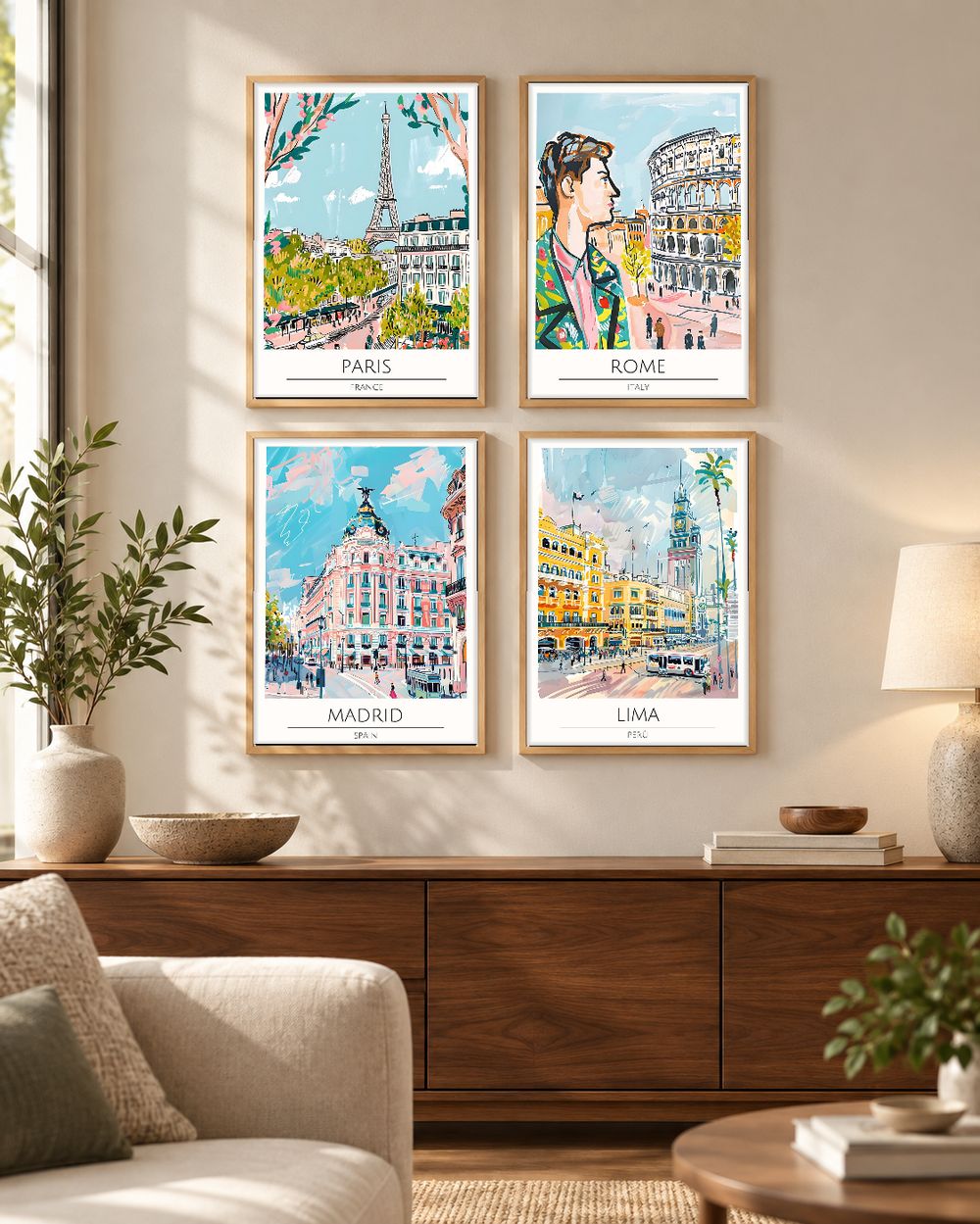 Set de cuadros decorativos que combinan